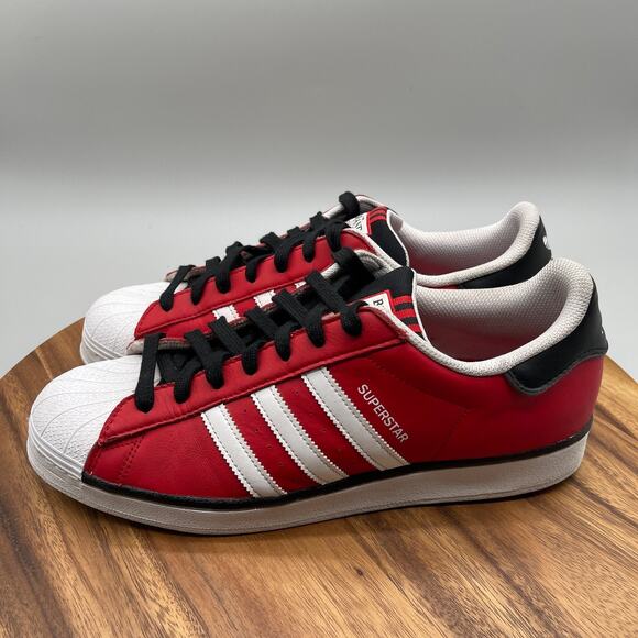 Adidas Superstar Shoes Mens Size 13 Red Scarlet Charcoal \'Track Suit Pack\' main image 8